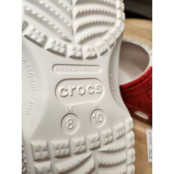 Crocs Classic Texas Flag Clog Women's 10 Men's 8 Red White Blue - Picture 9 of 9